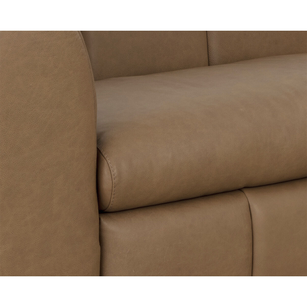 Cyril Franz Camel Leather Sofa